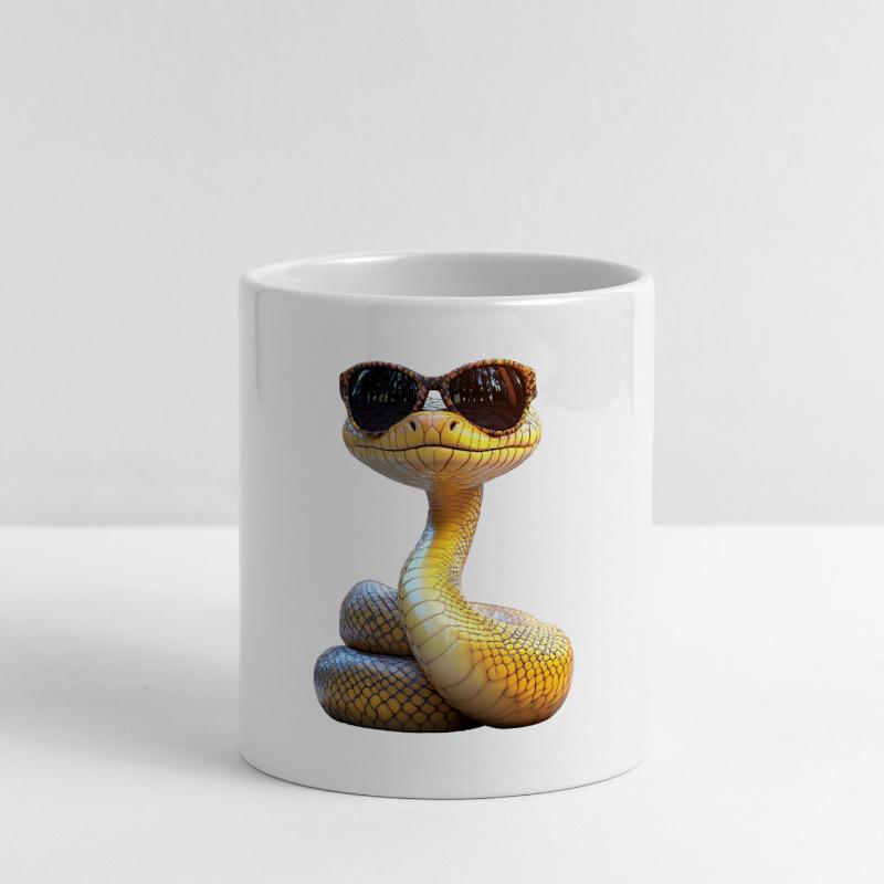 Snake Python Cobra Mamba Rattlesnake Snake Mug with Heart-Shaped Handle