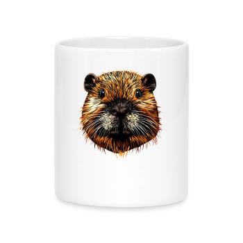 Biber Motiv Biberflüsterer Nagetiere Süßer Biber - Tasse mit Herzhenkel - Weiß - Vorne