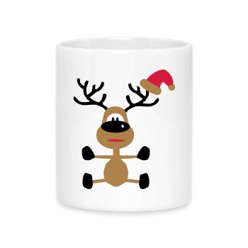 Cadeaux amusants pour Noël - Mug avec anse en forme de cœur - blanc - Devant