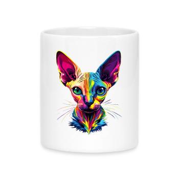 Sphynx Katze Sphynxkatze Canadian Cat Süße Sphinx - Tasse mit Herzhenkel - Weiß - Vorne