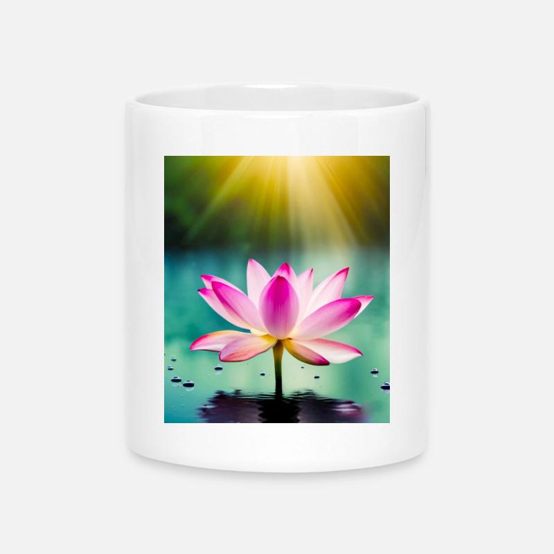 Lotus - Mug with Heart-Shaped Handle - white