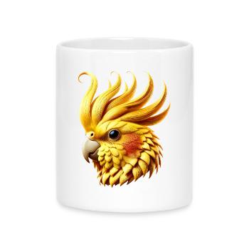 Cockatiel (23) - Mug with Heart-Shaped Handle - white - Front