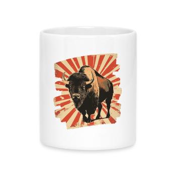Bison - Mug avec anse en forme de cœur - blanc - Devant