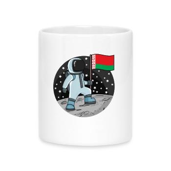 Astronaut Flag Belarus - Mug with Heart-Shaped Handle - white - Front