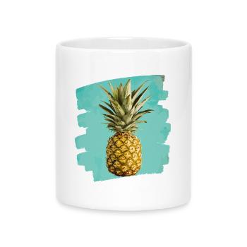 Ananas - Tasse mit Herzhenkel - Weiß - Vorne