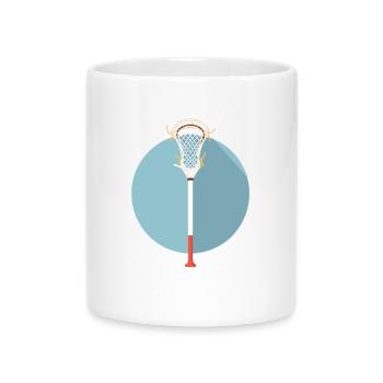 Lacrosse Stick Graphic - Mug with Heart-Shaped Handle - white - Front