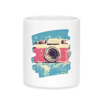 Appareil photo Photographe Photo - Mug avec anse en forme de cœur - blanc - Devant