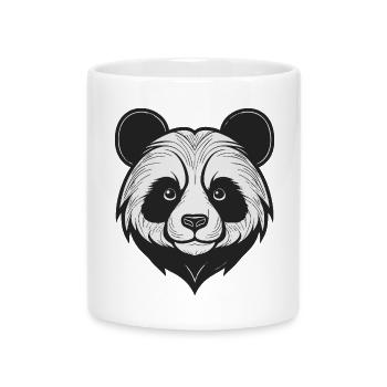 Charming Panda Mask Design - Mug with Heart-Shaped Handle - white - Front