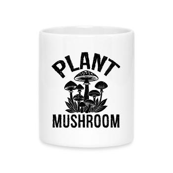 Champignon végétal - Mug avec anse en forme de cœur - blanc - Devant