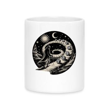 Alchemist's Spiral Path Symbol Art - Mug with Heart-Shaped Handle - white - Front