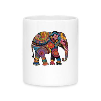 Elefant Rüsseltier Afrika Safari Wildnis Elefanten - Tasse mit Herzhenkel - Weiß - Vorne