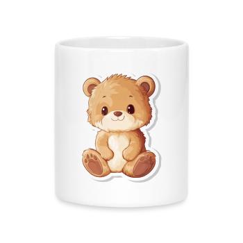 Süßer Bär – Geschenkidee für Wald- & Tierfans - Tasse mit Herzhenkel - Weiß - Vorne
