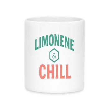 Limonene & Chill Citrus Vibes - Mug with Heart-Shaped Handle - white - Front