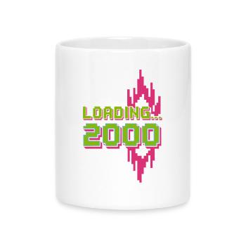 Retro Pixel Loading 2000 Design - Tasse mit Herzhenkel - Weiß - Vorne
