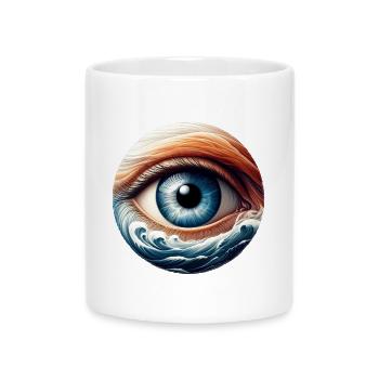L’œil de marée - Mug avec anse en forme de cœur - blanc - Devant