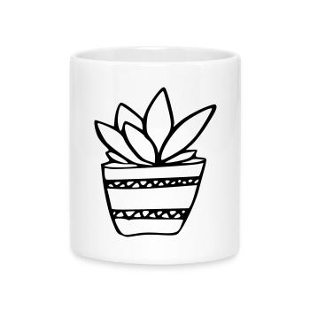 Plant - Mug with Heart-Shaped Handle - white - Front