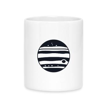 Planet Jupiter - Mug with Heart-Shaped Handle - white - Front