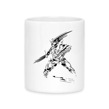 Sketch Warrior - Mug with Heart-Shaped Handle - white - Front