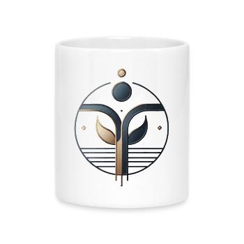 Organic Growth Symbol - Mug with Heart-Shaped Handle - white - Front