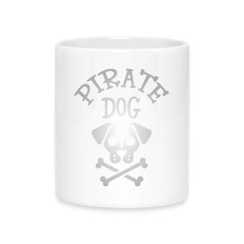 Tête de mort chien pirate - Mug avec anse en forme de cœur - blanc - Devant