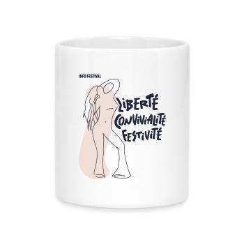Feel Free Girl - Mug avec anse en forme de cœur - blanc - Devant