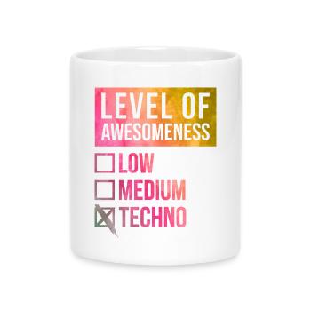 Techno - Tasse mit Herzhenkel - Weiß - Vorne