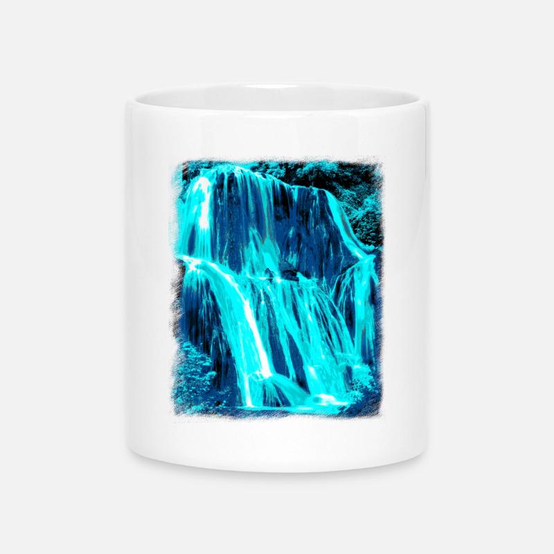 Waterfall - Mug with Heart-Shaped Handle - white