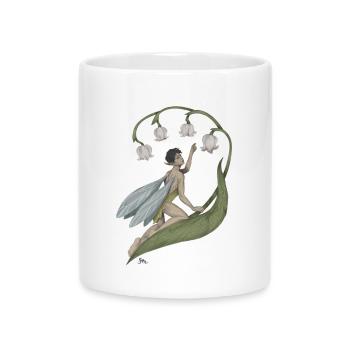 Pixie with lily of the valley - Mug with Heart-Shaped Handle - white - Front