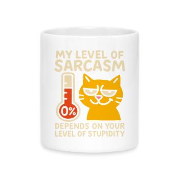 Sassy Cat Sarcasme T-shirt graphique - Mug avec anse en forme de cœur - blanc - Devant