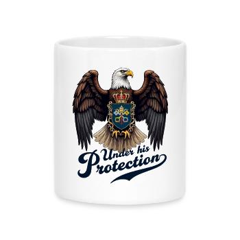 Adler der Beschützer - Tasse mit Herzhenkel - Weiß - Vorne