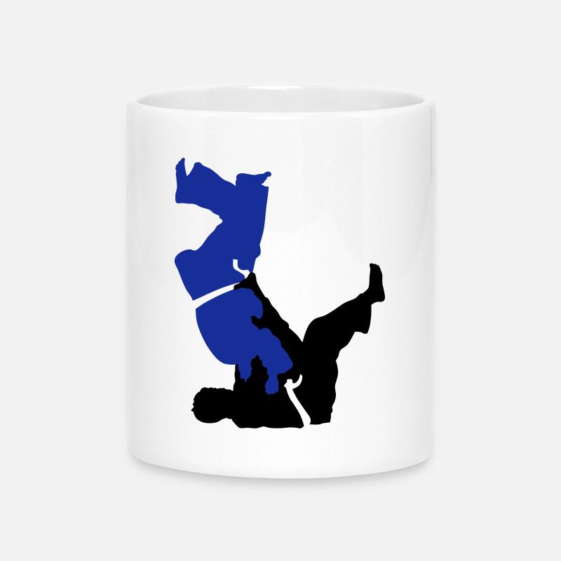 judo - Mug avec anse en forme de cœur - blanc