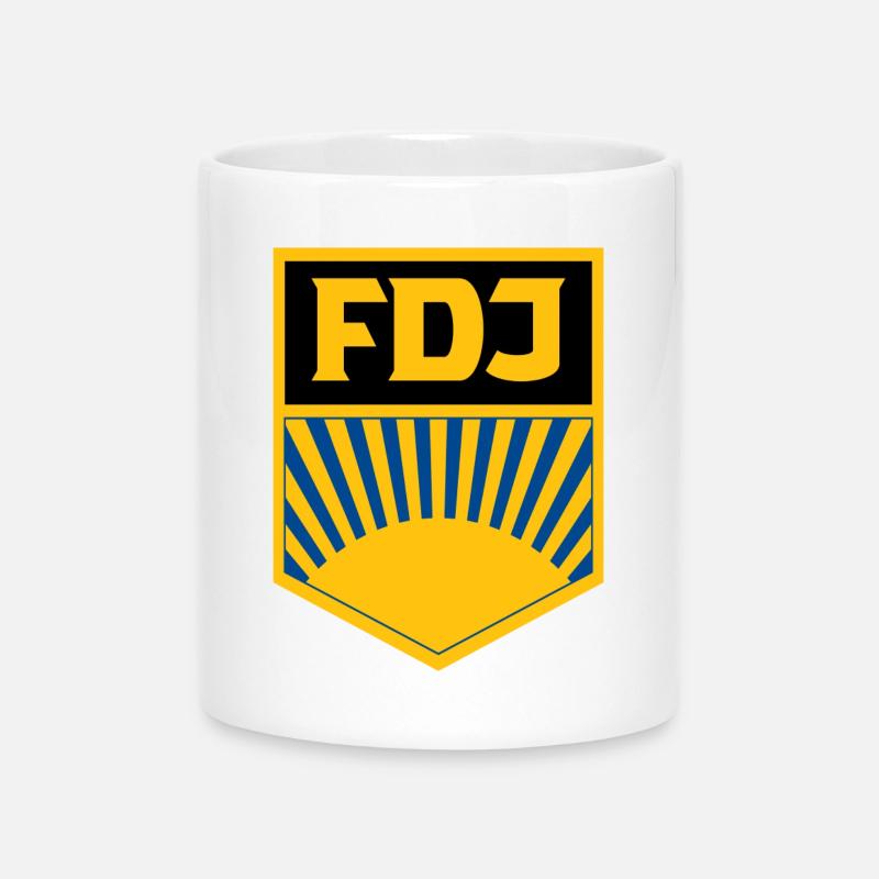 FDJ - Mug with Heart-Shaped Handle - white