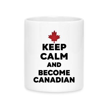 Keep Calm Become Canadian - Mug with Heart-Shaped Handle - white - Front