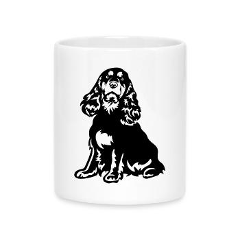 Cocker Spaniel - Mug avec anse en forme de cœur - blanc - Devant