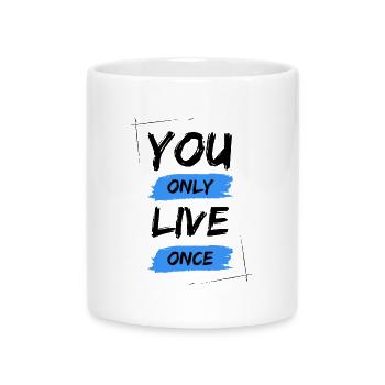 YOLO - Tu ne vis qu’une fois / ONE LIVE - Mug avec anse en forme de cœur - blanc - Devant