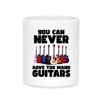 On n’a jamais trop de guitares # - Mug avec anse en forme de cœur - blanc - Devant