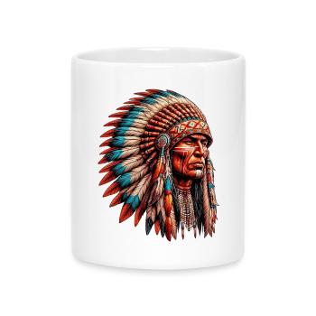 Amérindien Peau rouge d’Amérique - Mug avec anse en forme de cœur - blanc - Devant
