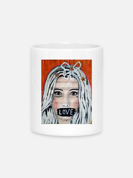 Spread LOVE - Tasse mit Herzhenkel - Weiß