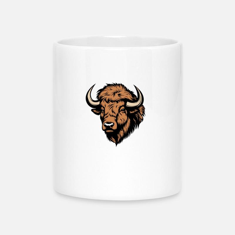 Bison résilient - Mug avec anse en forme de cœur - blanc