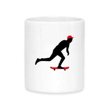 Skateboarding - Mug with Heart-Shaped Handle - white - Front