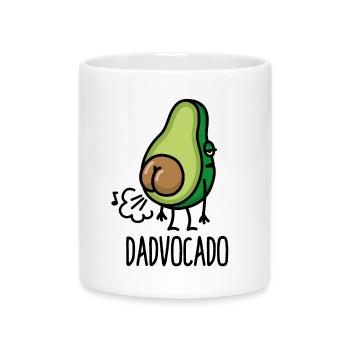 Dadvocado funny farting avocado dad fart daddy - Mug with Heart-Shaped Handle - white - Front