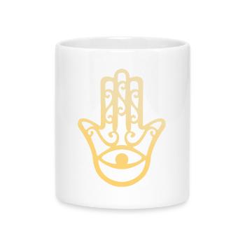 Main de fatma - Mug avec anse en forme de cœur - blanc - Devant