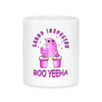 Candy Inspector - Mug with Heart-Shaped Handle - white - Front