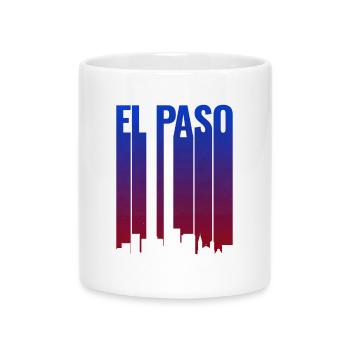 El Paso Skyline Gradient - Tasse mit Herzhenkel - Weiß - Vorne