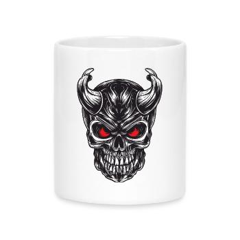 Crâne - Mug avec anse en forme de cœur - blanc - Devant