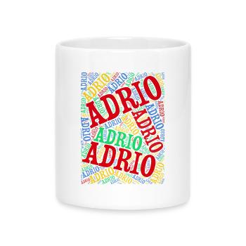 t-shirt Adrio word cloud t-shirt gift idea t-shirt - Mug with Heart-Shaped Handle - white - Front