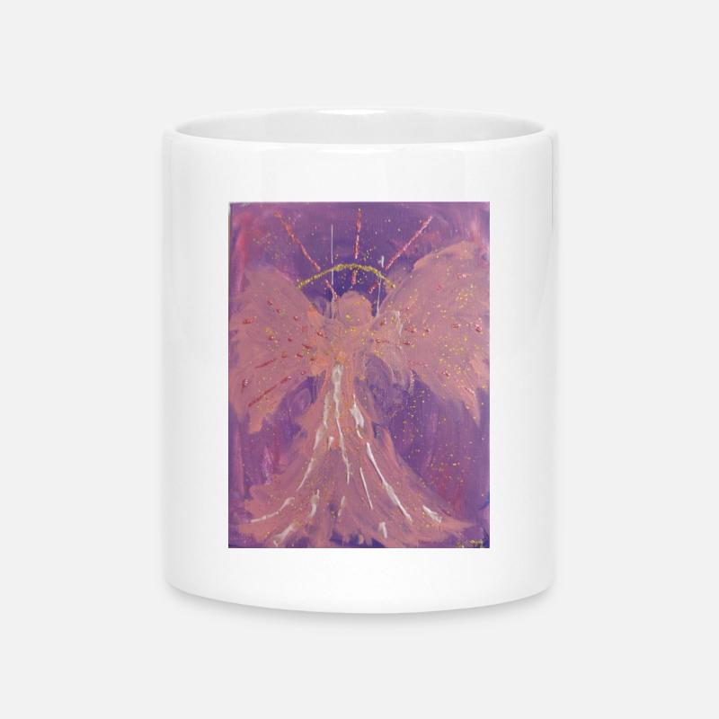 Erzengel Chamuel - Engel der Liebe - Engelbild - Tasse mit Herzhenkel - Weiß