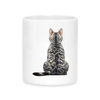Ägyptische Mau - Tasse mit Herzhenkel - Weiß - Vorne