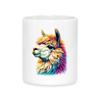 Alpaca - Mug with Heart-Shaped Handle - white - Front