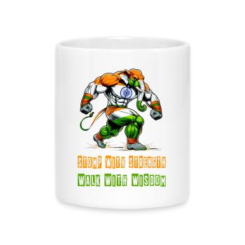 Inde Eléphant Couleurs nationales Design - Mug avec anse en forme de cœur - blanc - Devant